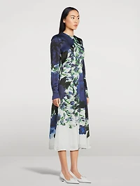 Fit-And-Flare Midi Dress Floral Print