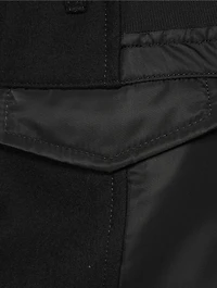 Wool And Nylon Twill Midi Skirt