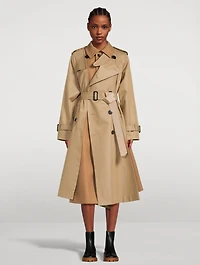 Cotton Gabardine And Wool Trench Coat