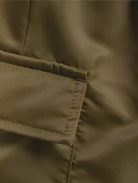 Nylon Twill Cargo Midi Skirt