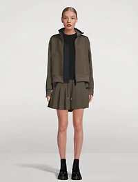 Tech Jersey Sweatshirt With Pleated Back