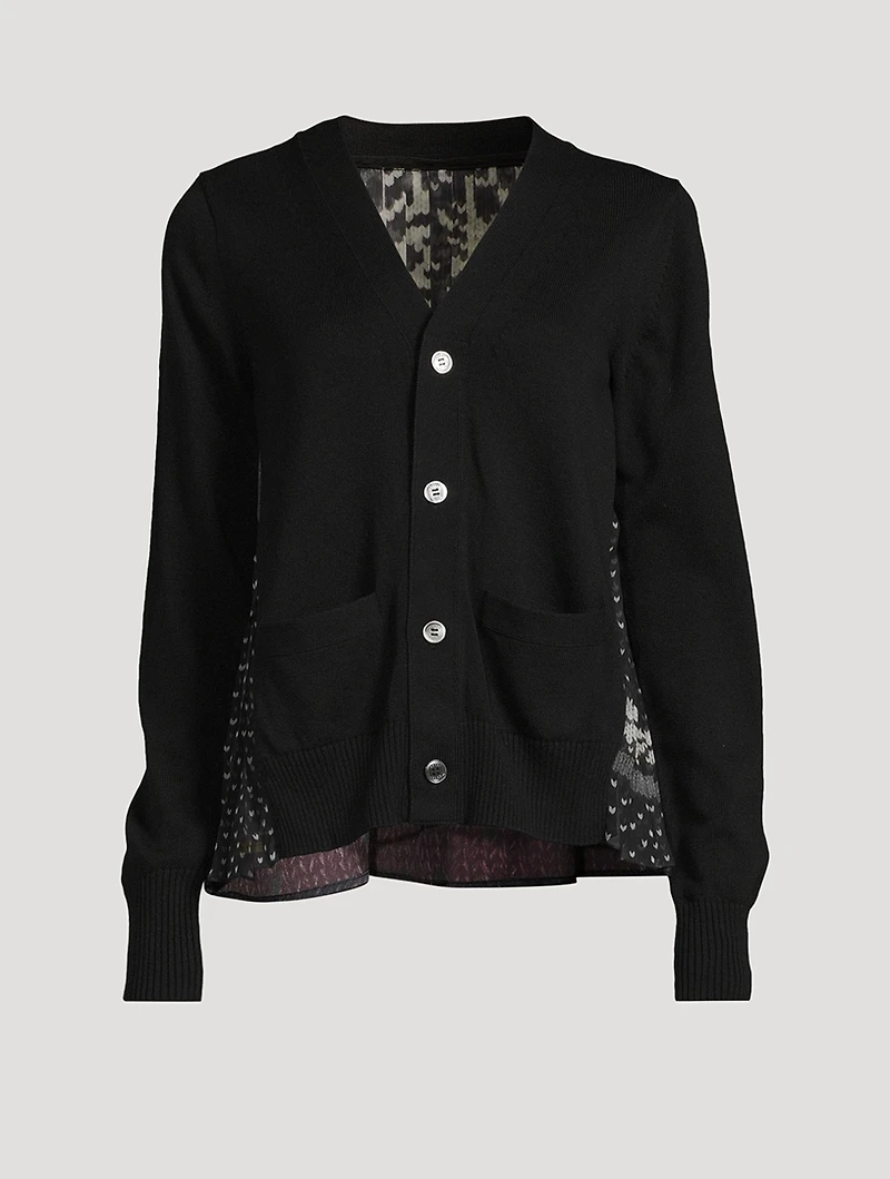 Cardigan With Pleated Back