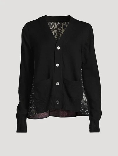 Cardigan With Pleated Back