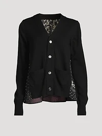 Cardigan With Pleated Back