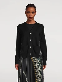 Cardigan With Pleated Back
