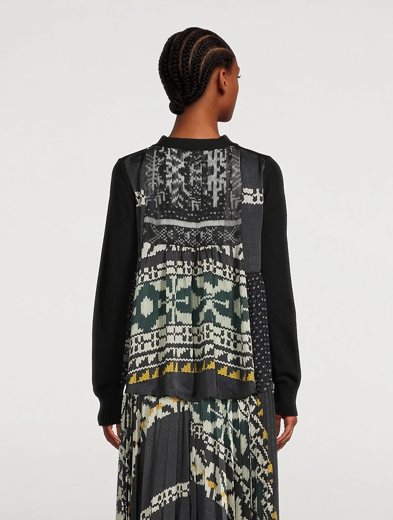 Cardigan With Pleated Back