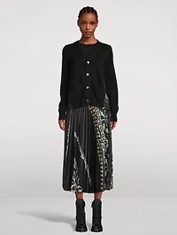 Cardigan With Pleated Back