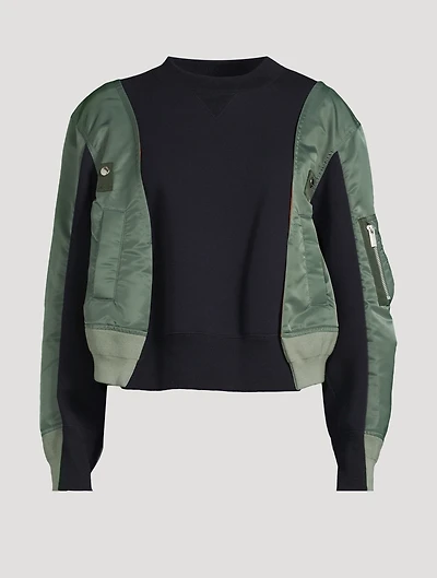 Nylon Twill Sweatshirt