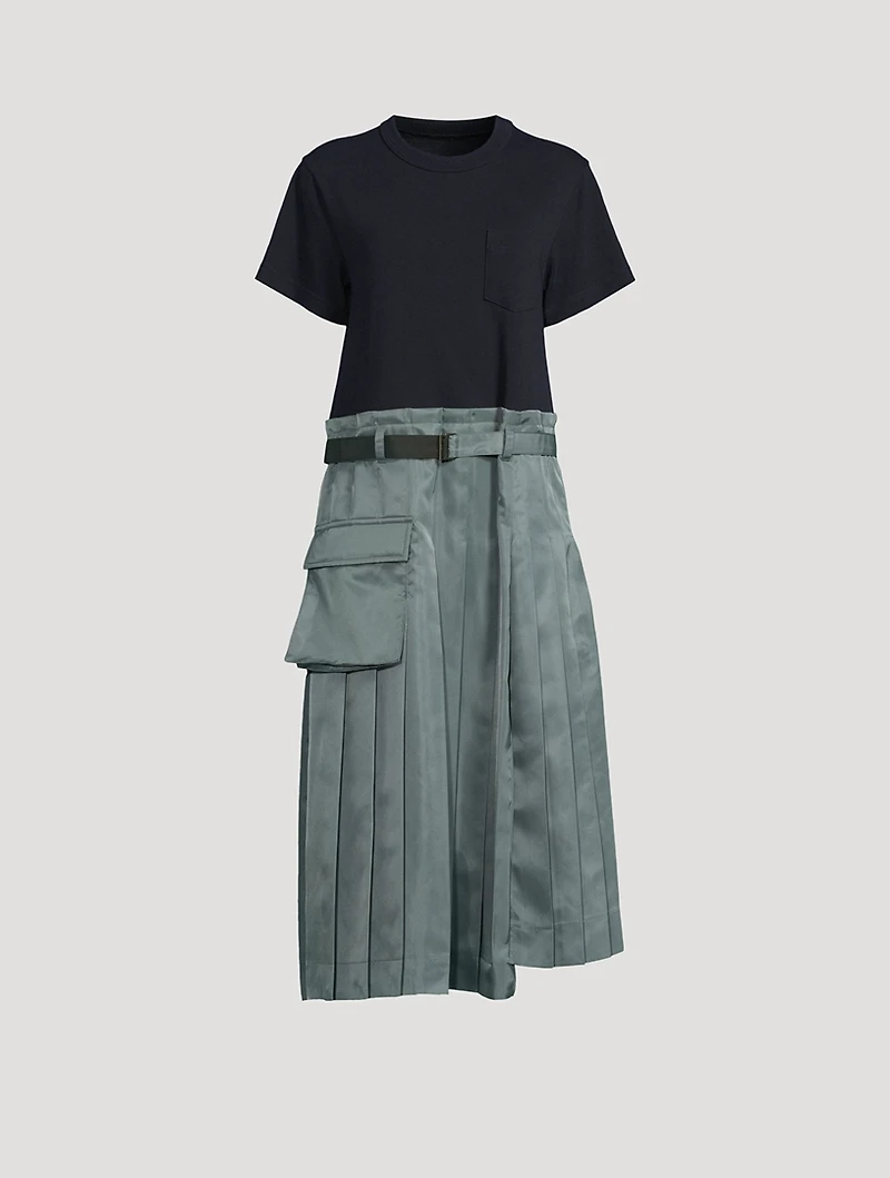 Mixed-Media T-Shirt Dress