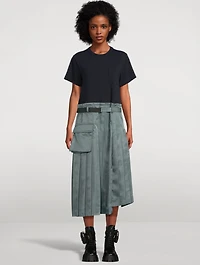 Mixed-Media T-Shirt Dress
