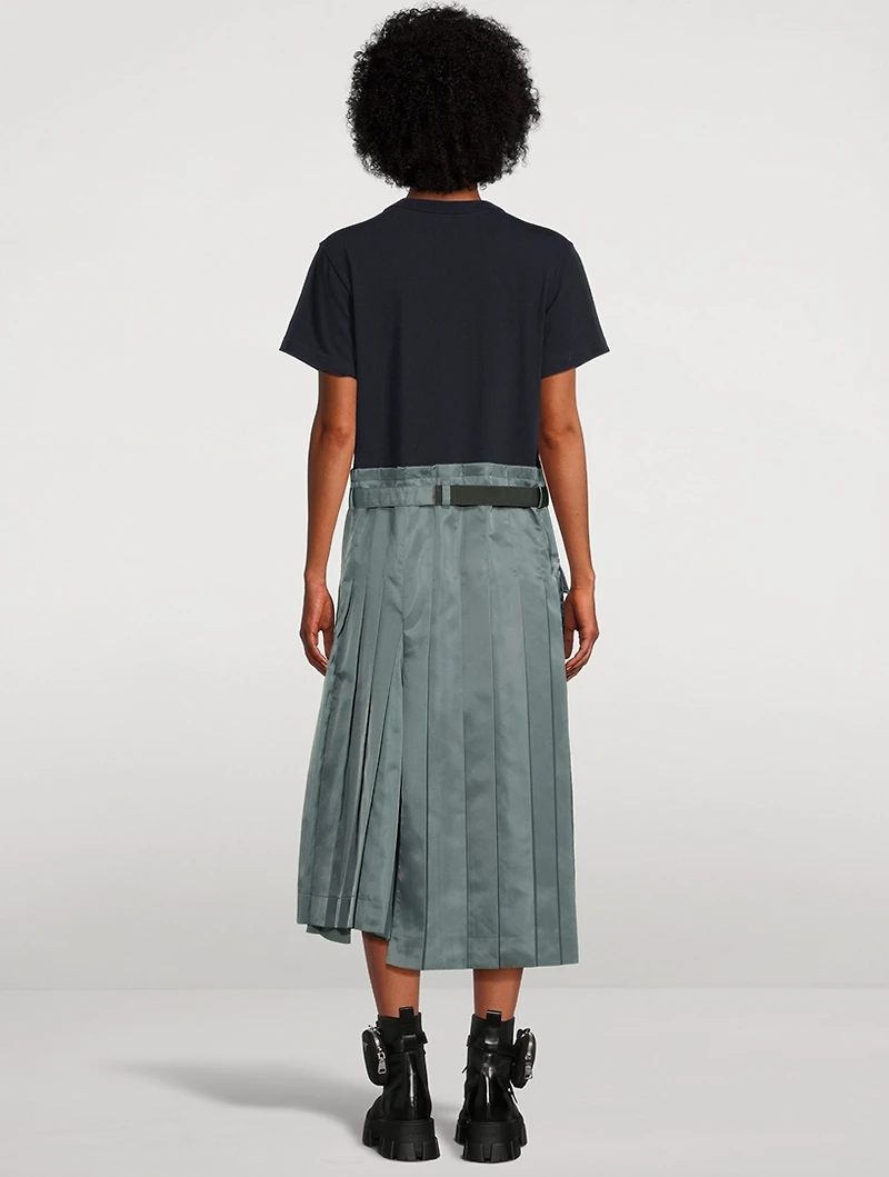 Mixed-Media T-Shirt Dress