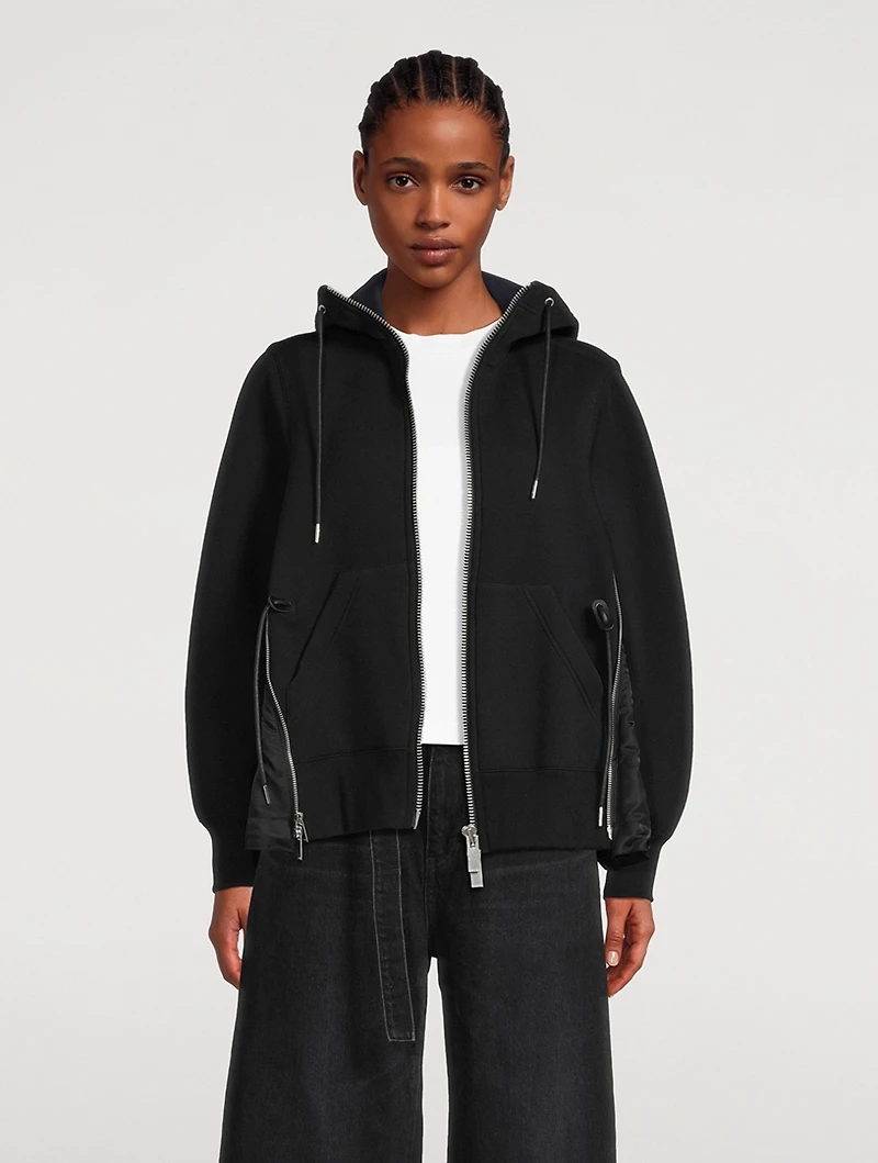 Zip Twill Hoodie