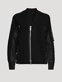 Wool Bomber Cardigan