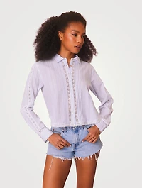 Rosaway Lace Trim Blouse