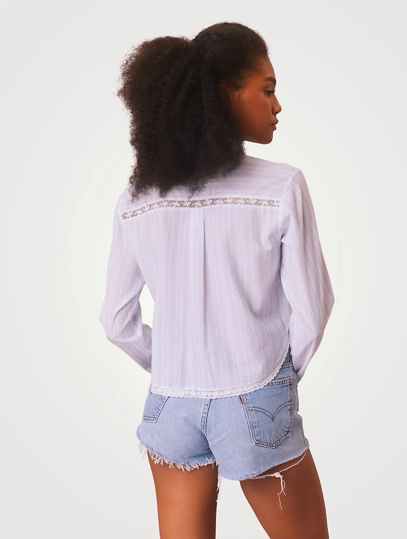 Rosaway Lace Trim Blouse