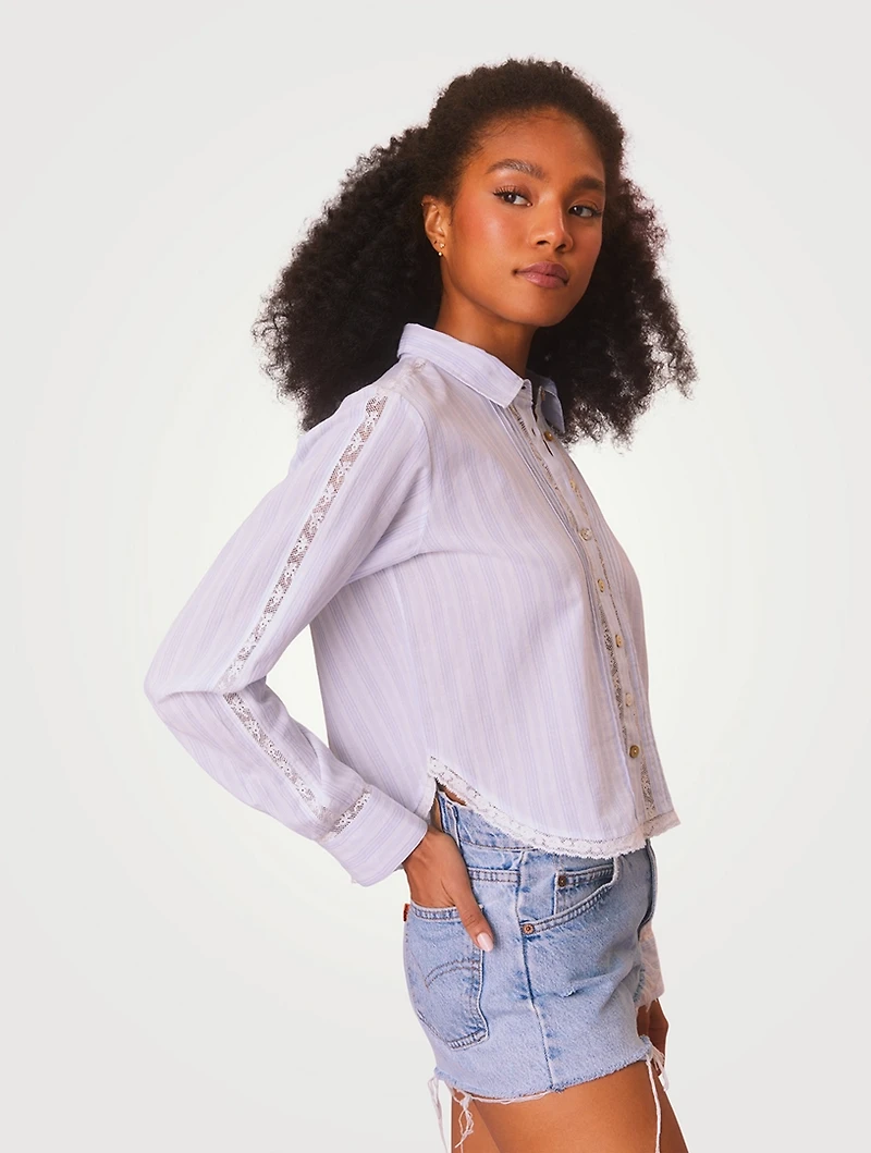 Rosaway Lace Trim Blouse