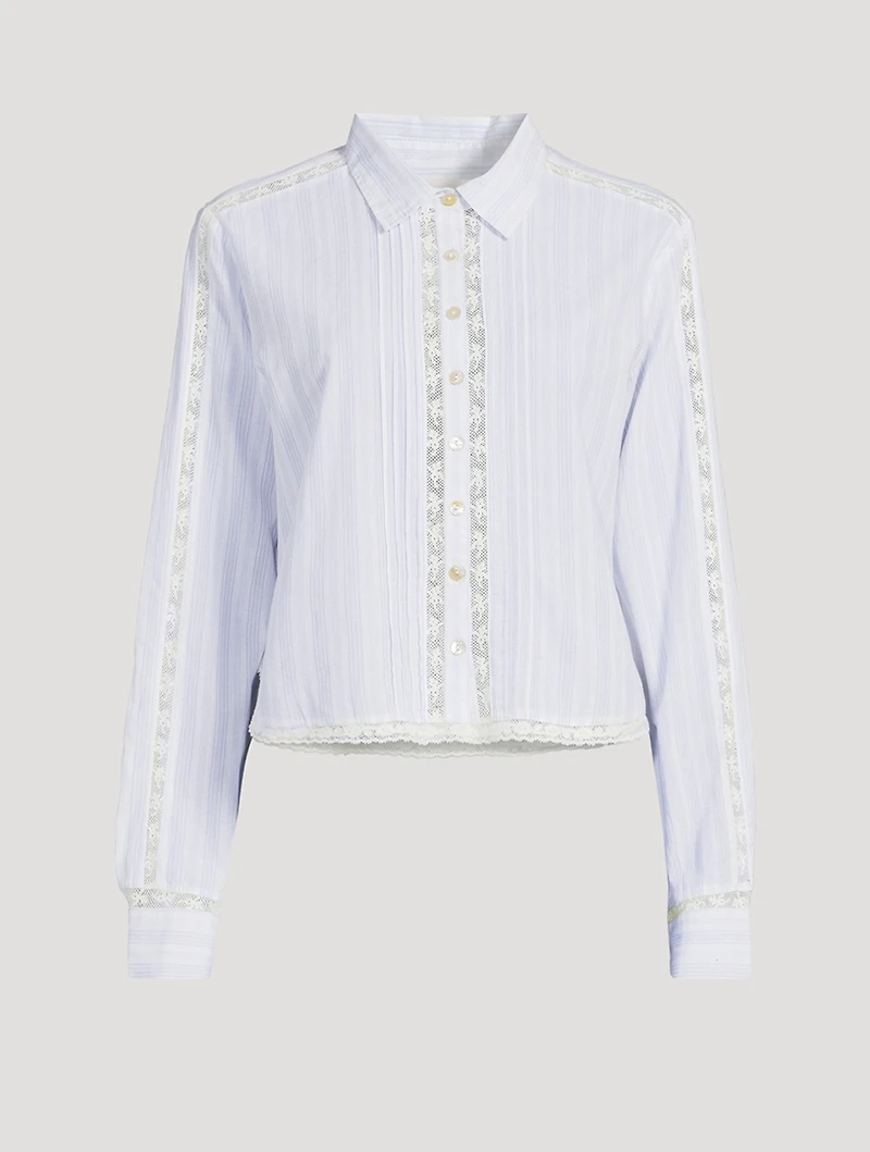 Rosaway Lace Trim Blouse