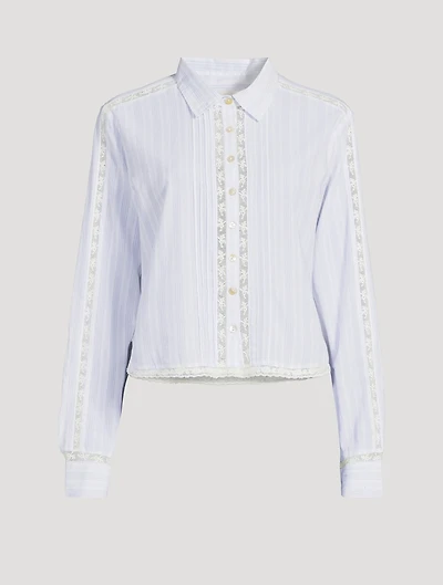 Rosaway Lace Trim Blouse