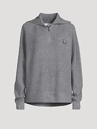 Bold Fox Head Half-Zip Sweater