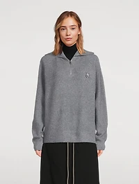 Bold Fox Head Half-Zip Sweater