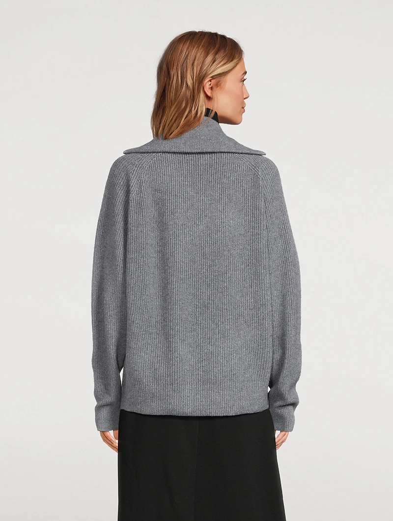 Bold Fox Head Half-Zip Sweater