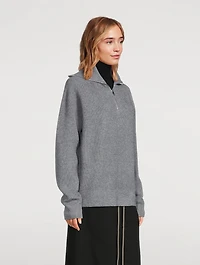 Bold Fox Head Half-Zip Sweater