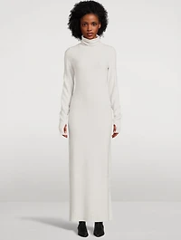 Fair Trade Cashmere AI-Inspired Turtleneck Sweater Dress