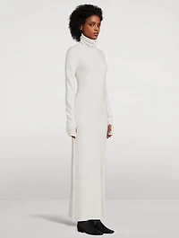 Fair Trade Cashmere AI-Inspired Turtleneck Sweater Dress