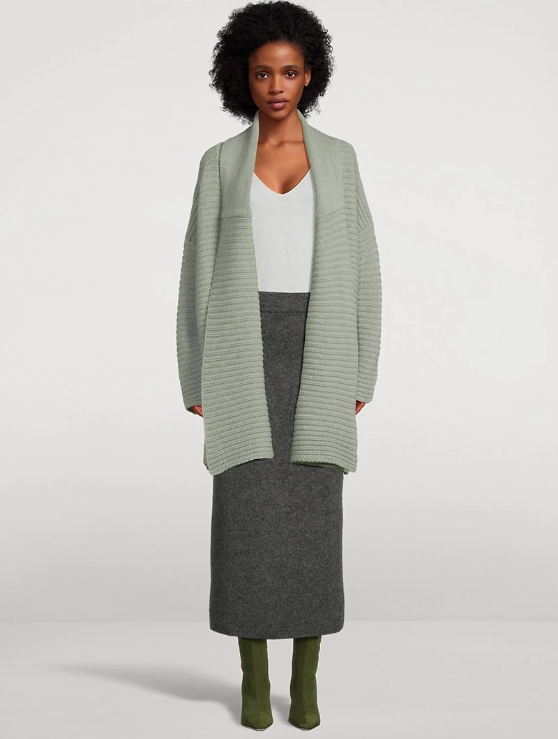 Fair Trade Cashmere AI-Inspired Long Cardigan