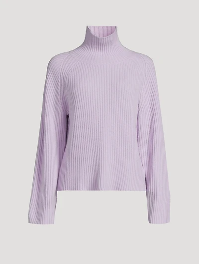 Fair Trade Cashmere Ribbed Turtleneck Sweater