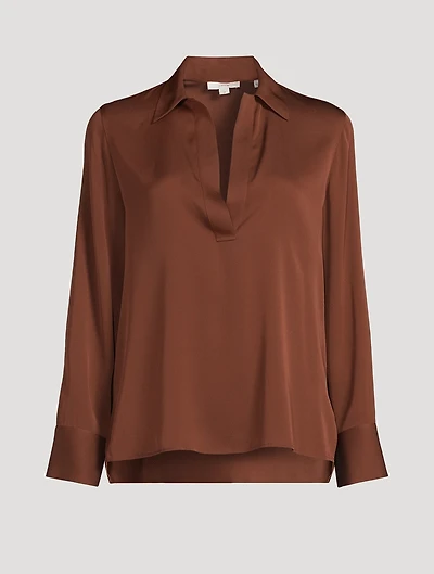 Stretch Silk Polo Shirt