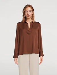Stretch Silk Polo Shirt