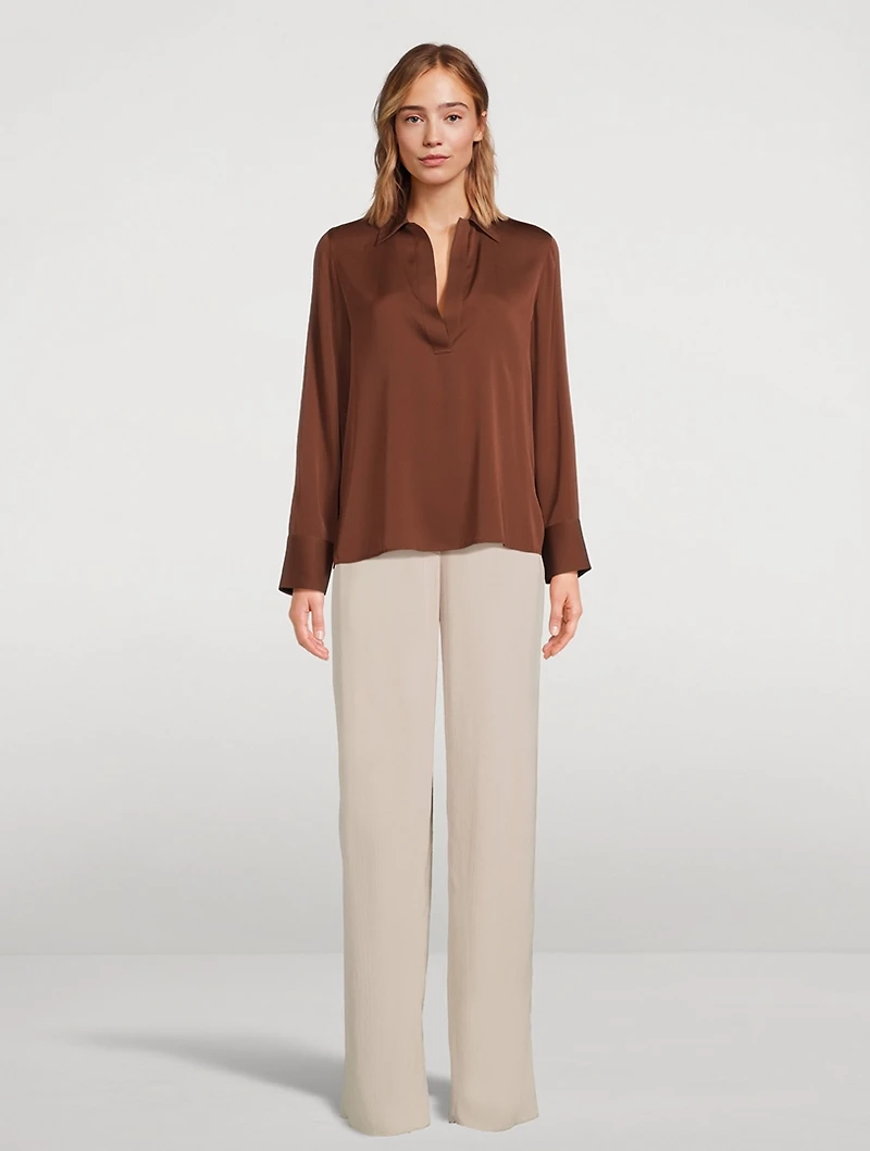 Stretch Silk Polo Shirt