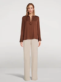Stretch Silk Polo Shirt