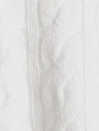 Cable-Knit Polo Sweater