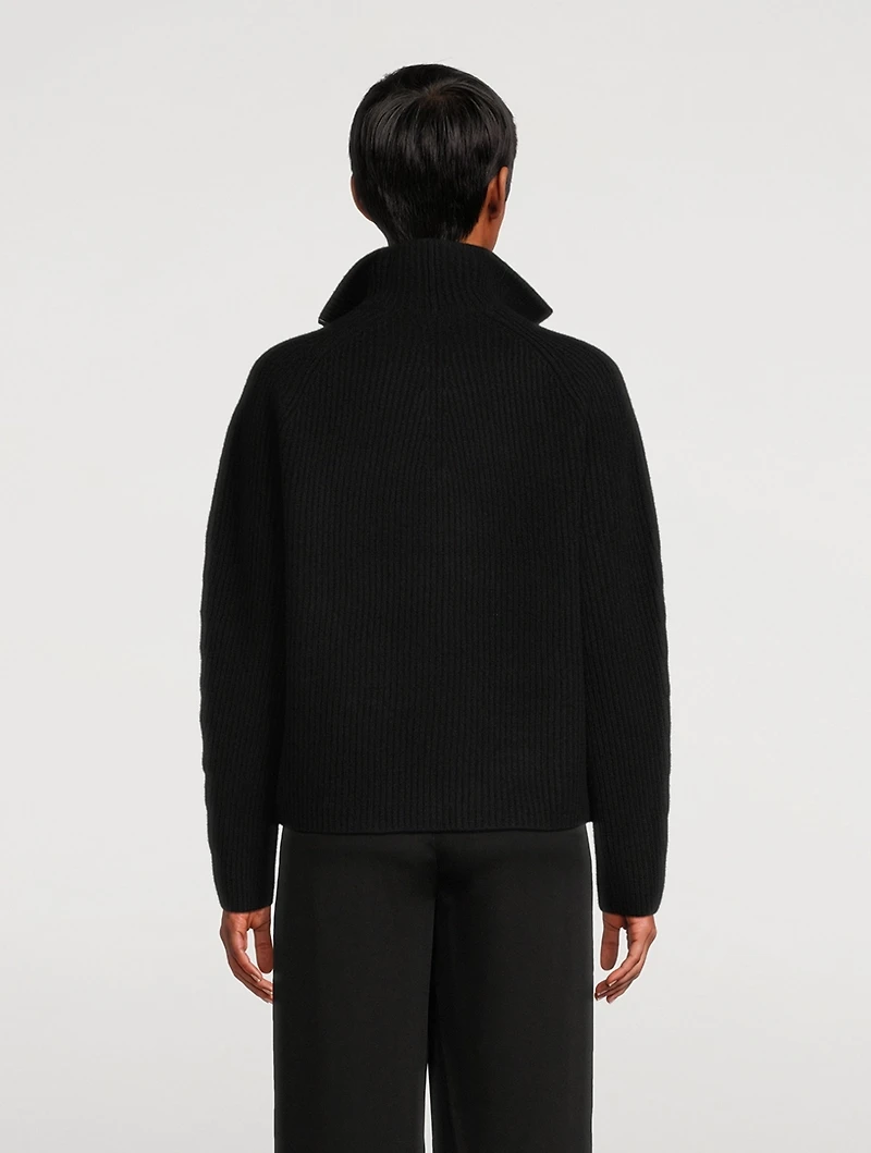 Ribbed Polo Sweater