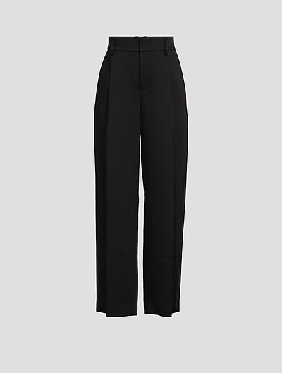 Satin Wide-Leg Trousers