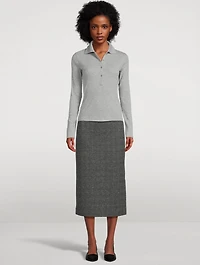 Ribbed Cotton Polo Shirt