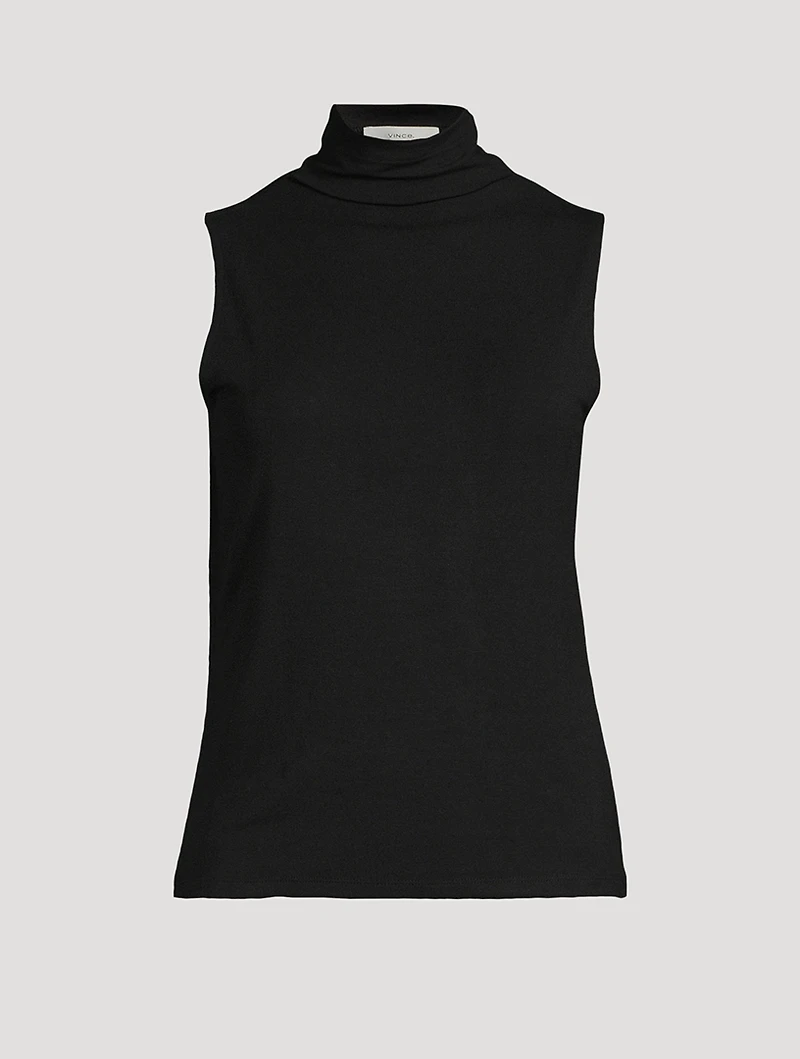 Sleeveless Turtleneck Top