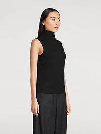 Sleeveless Turtleneck Top
