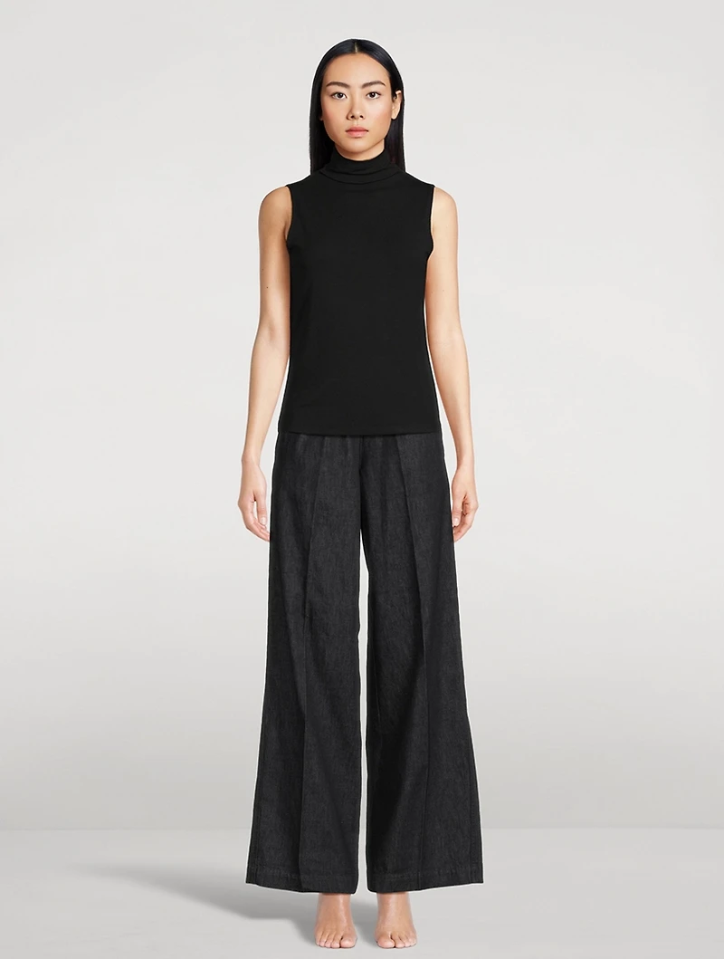 Sleeveless Turtleneck Top