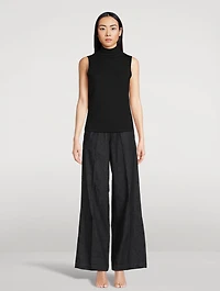 Sleeveless Turtleneck Top