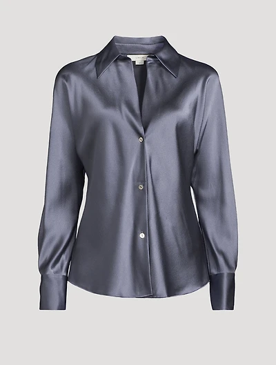 Bias-Cut Silk Shirt