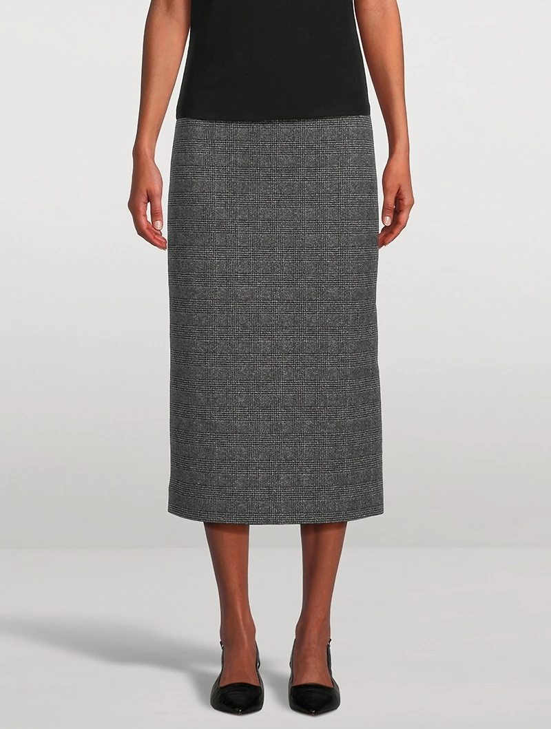 Glen Plaid Pencil Skirt