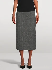 Glen Plaid Pencil Skirt