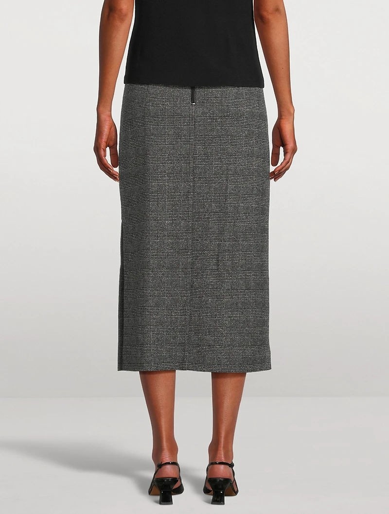 Glen Plaid Pencil Skirt