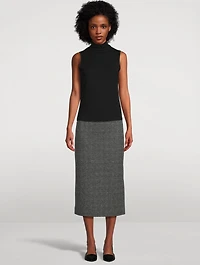 Glen Plaid Pencil Skirt