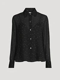 Silk Shirt Polka Dot Print