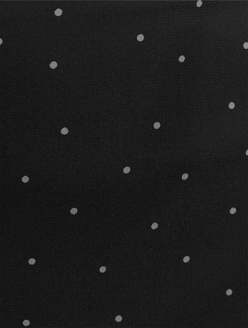 Chiffon Overlay Midi Skirt Polka Dot Print