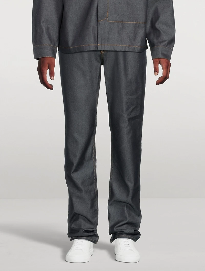 Skinny Straight Denim Pants